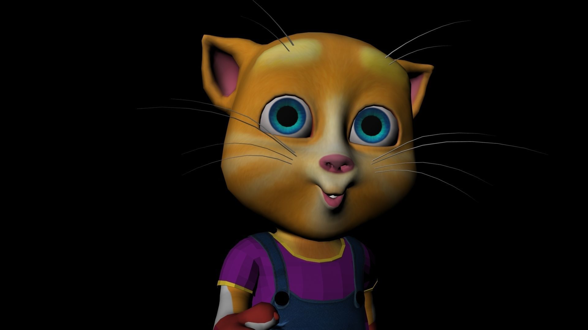 Tom Model cartoon cat Low-poly 3D model_15