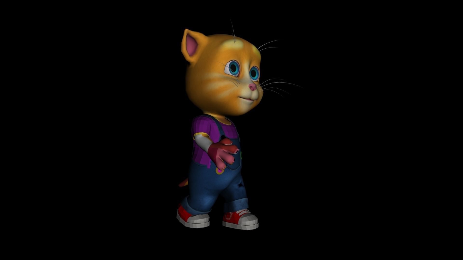 Tom Model cartoon cat Low-poly 3D model_18