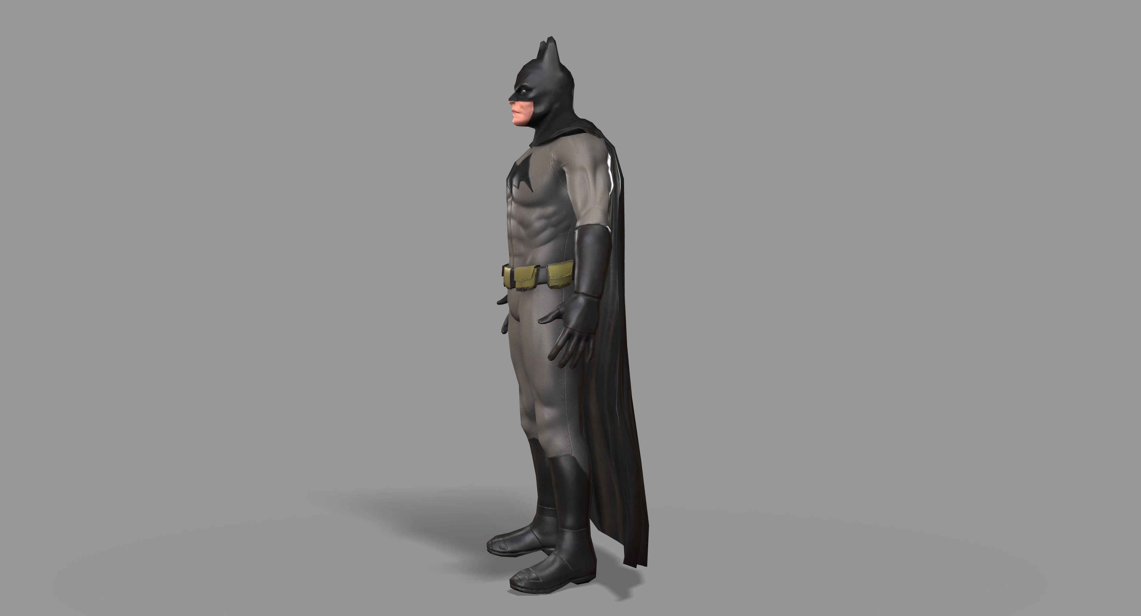 Batman Superhero Low-poly 3D model_7