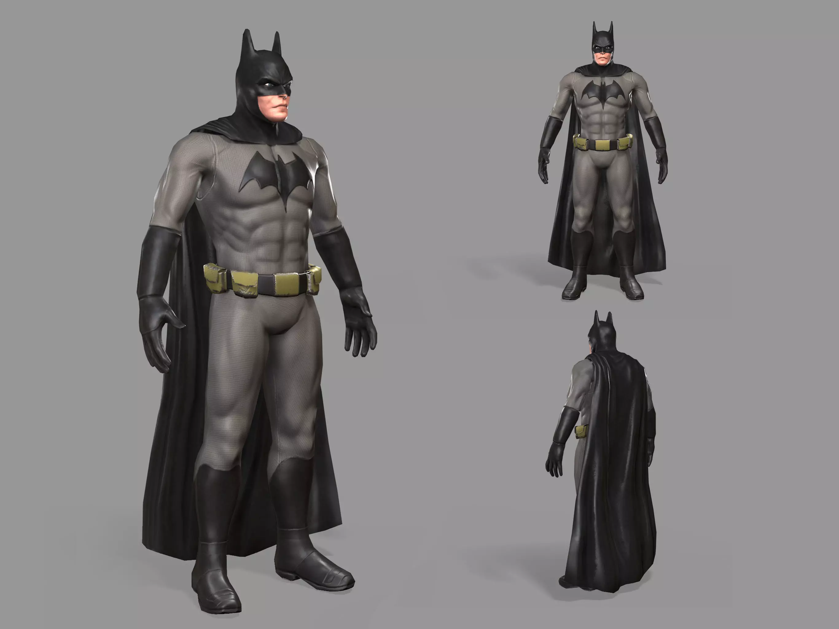 Batman Superhero Low-poly 3D model_0