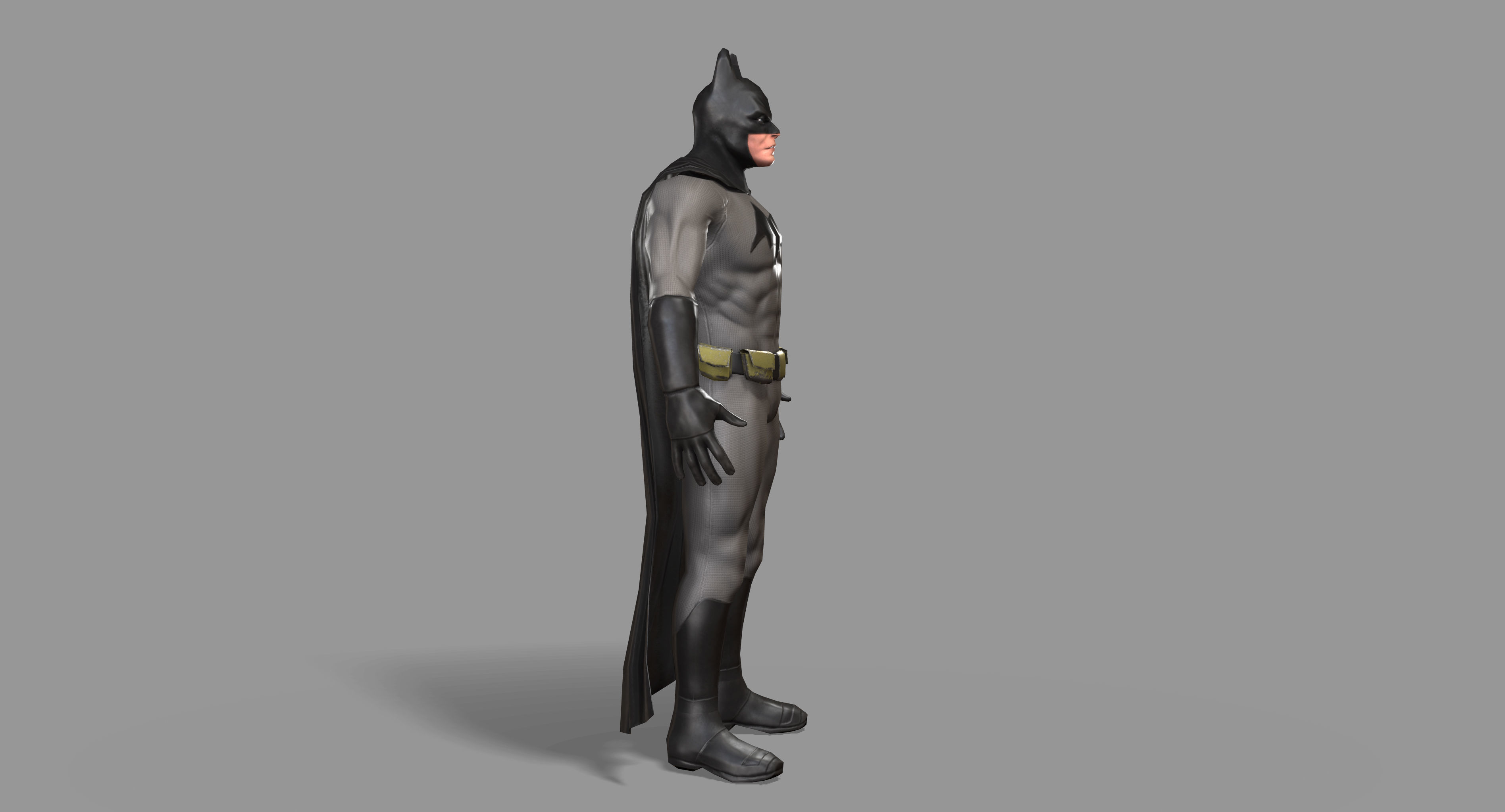 Batman Superhero Low-poly 3D model_3