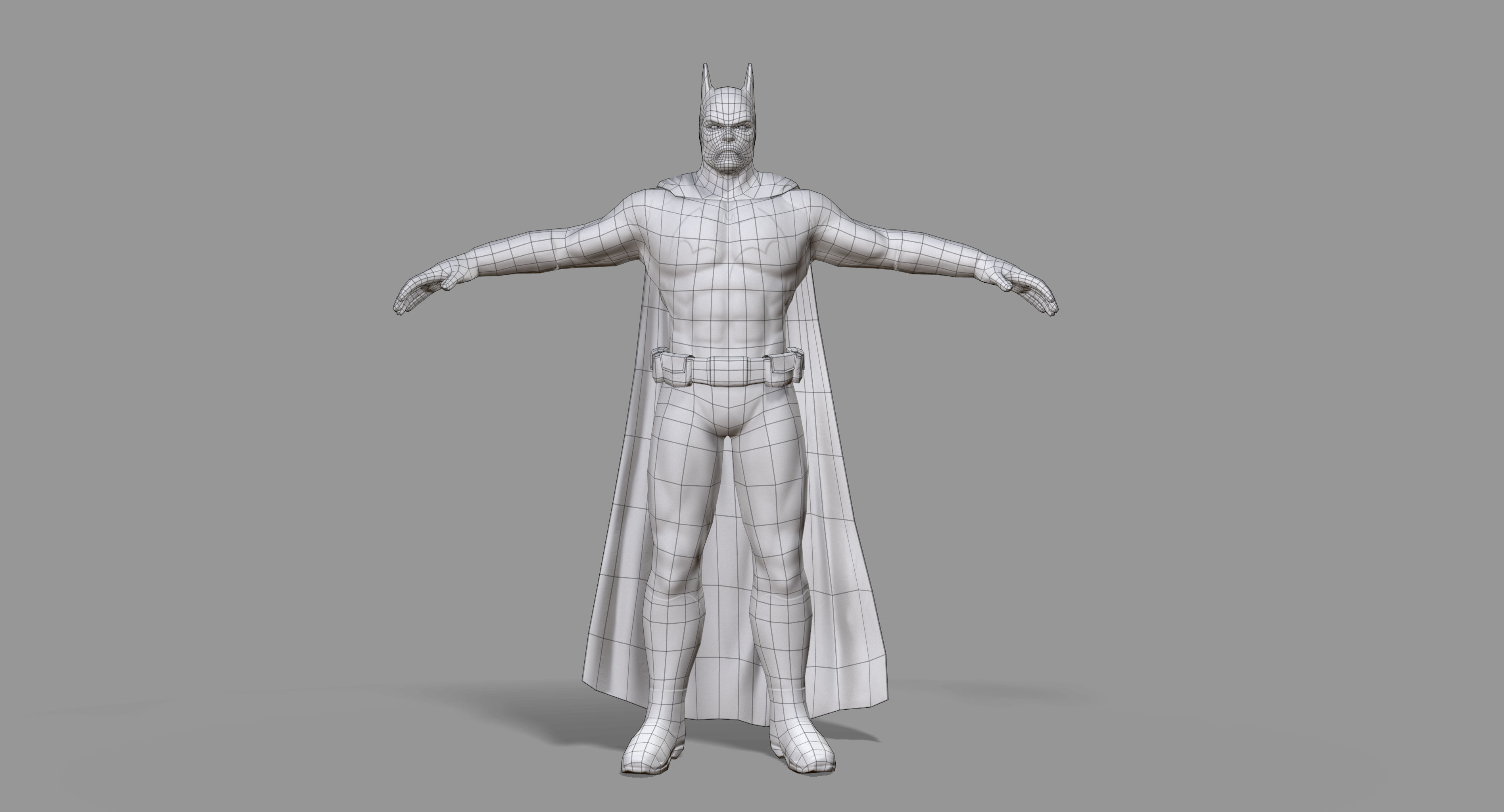 Batman Superhero Low-poly 3D model_25