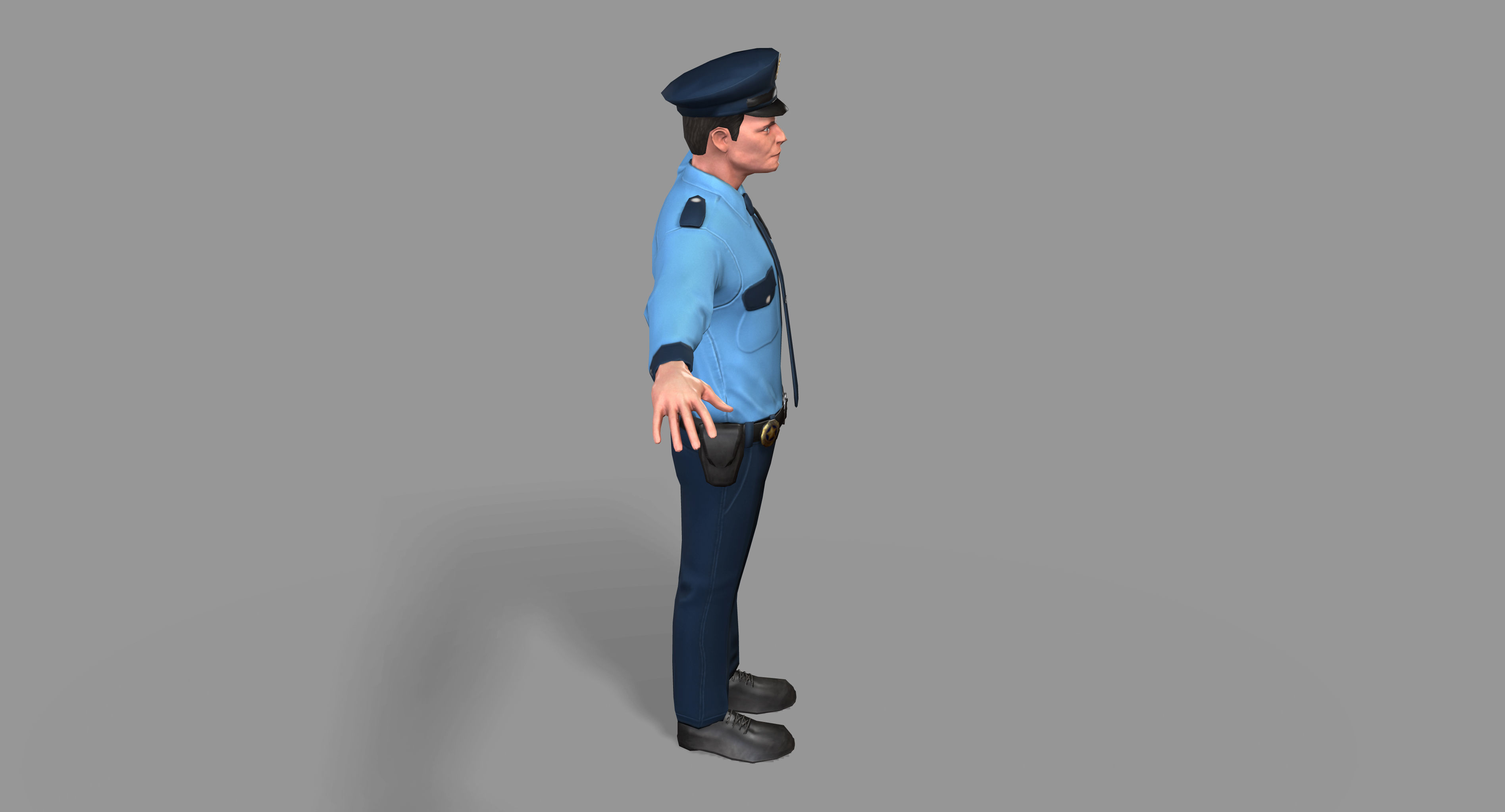 Policeman Low-poly 3D model_10