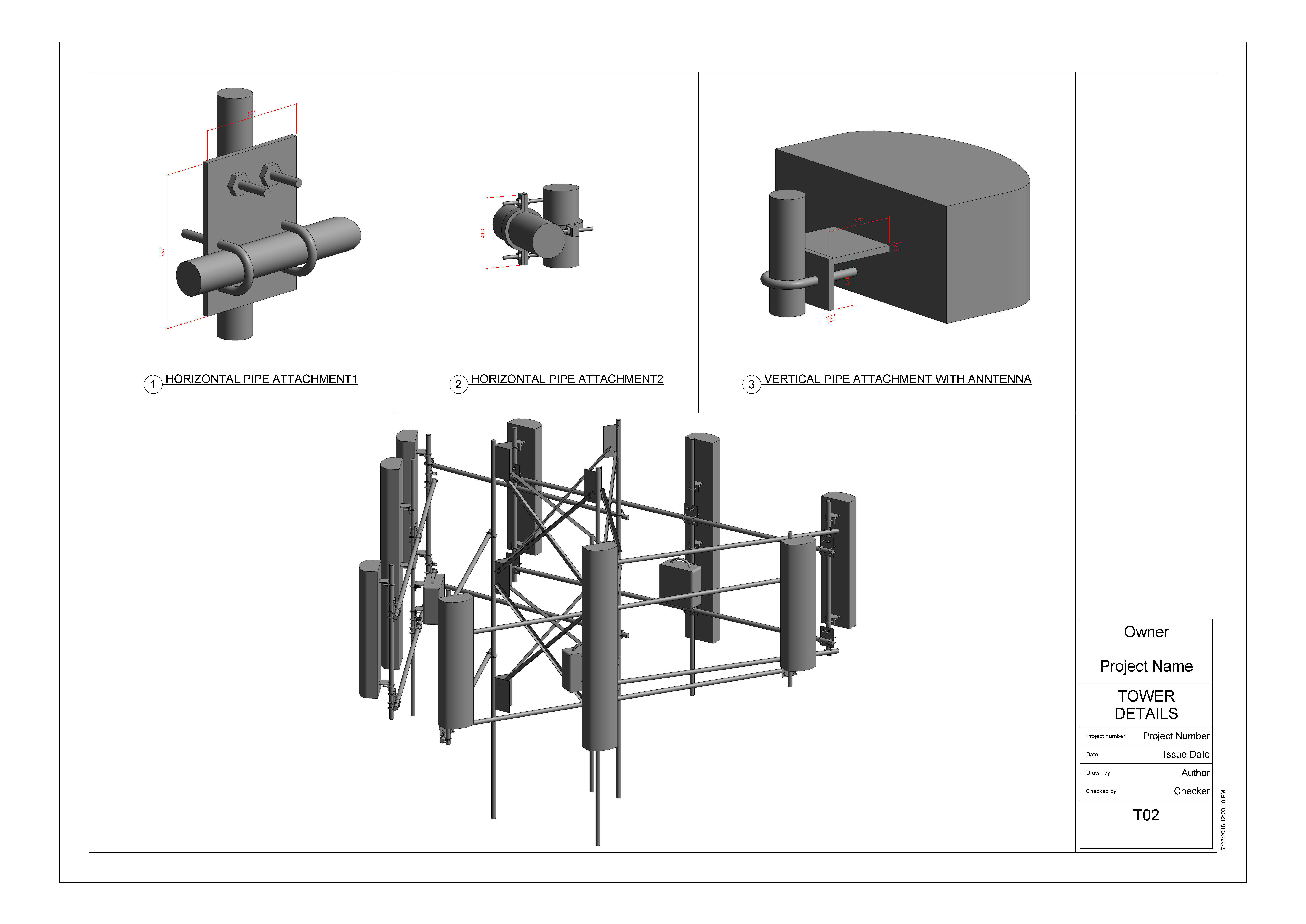 ANTENNA TOWER REVIT FAMILY 2016 3D model_11