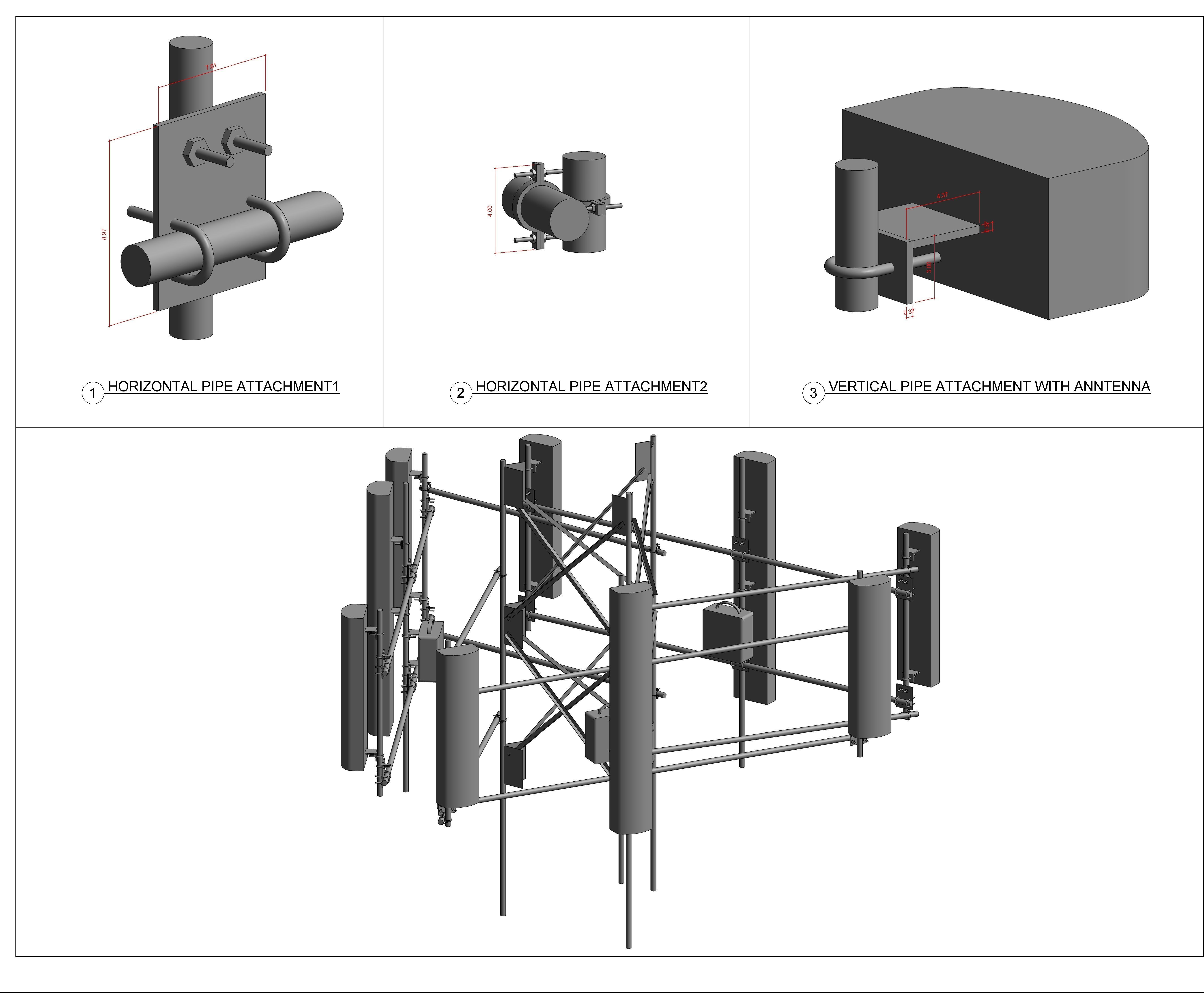 ANTENNA TOWER REVIT FAMILY 2016 3D model_10