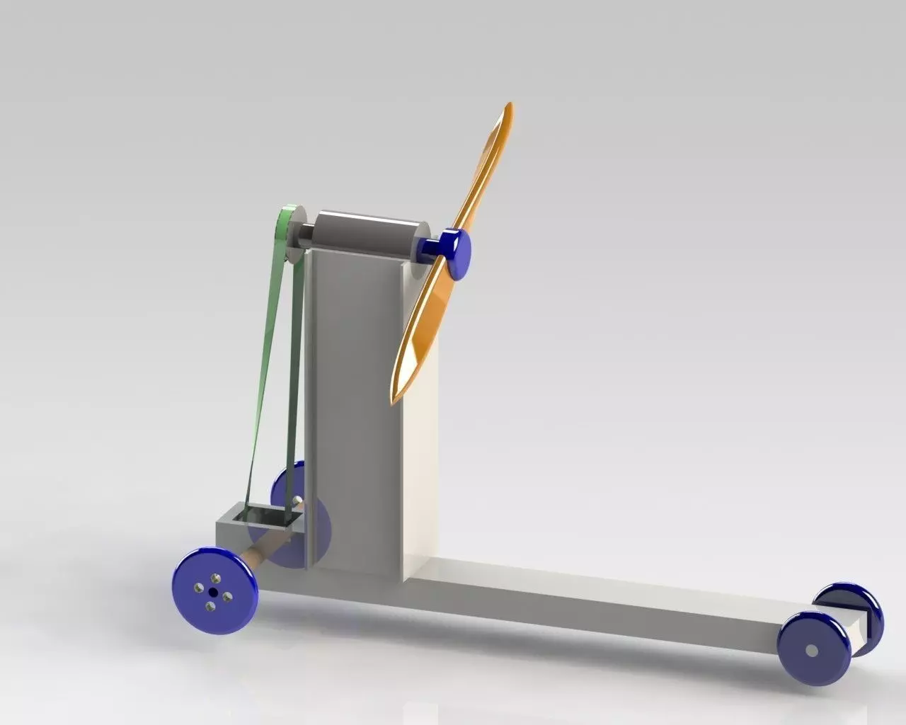 animation of downwind propller vehicle 3D model_0