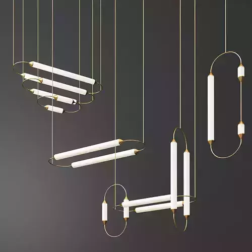 Sculptural Ornamental Lighting from Giopato Coombes 3D model