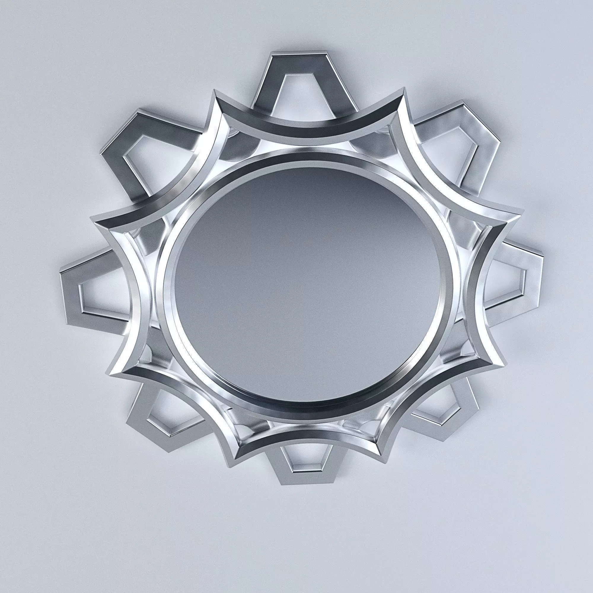 Ornamental Curvy Mirror  3D model_0