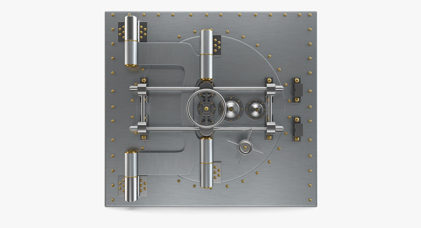 Vault Door High Security Bank Safe Entrance 3D model_3
