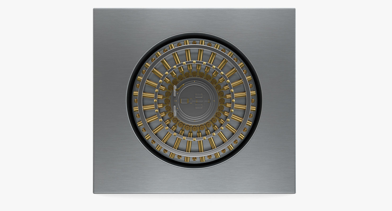 Vault Door High Security Bank Safe Entrance 3D model_4