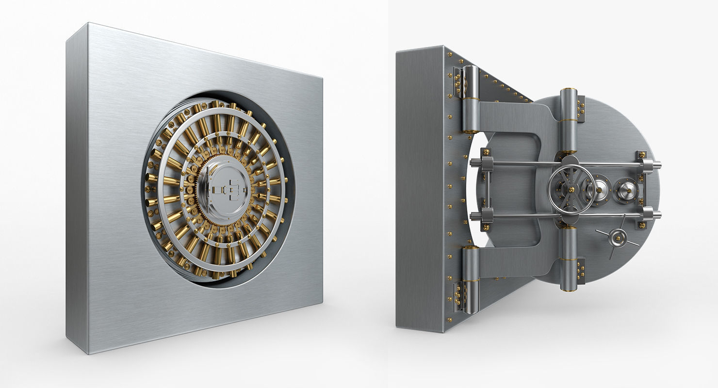 Vault Door High Security Bank Safe Entrance 3D model_2