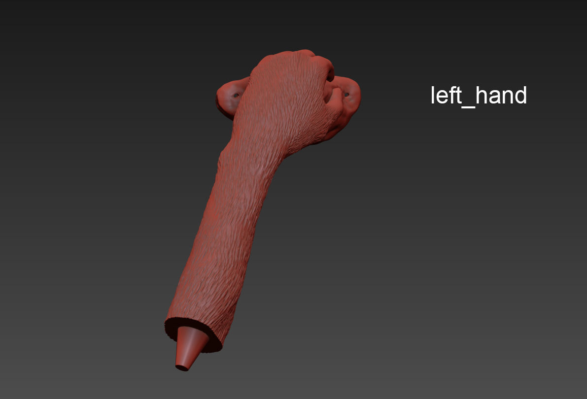 The Monkey Lamp Hanging Left Version  Low and High poly Low-poly 3D model_8