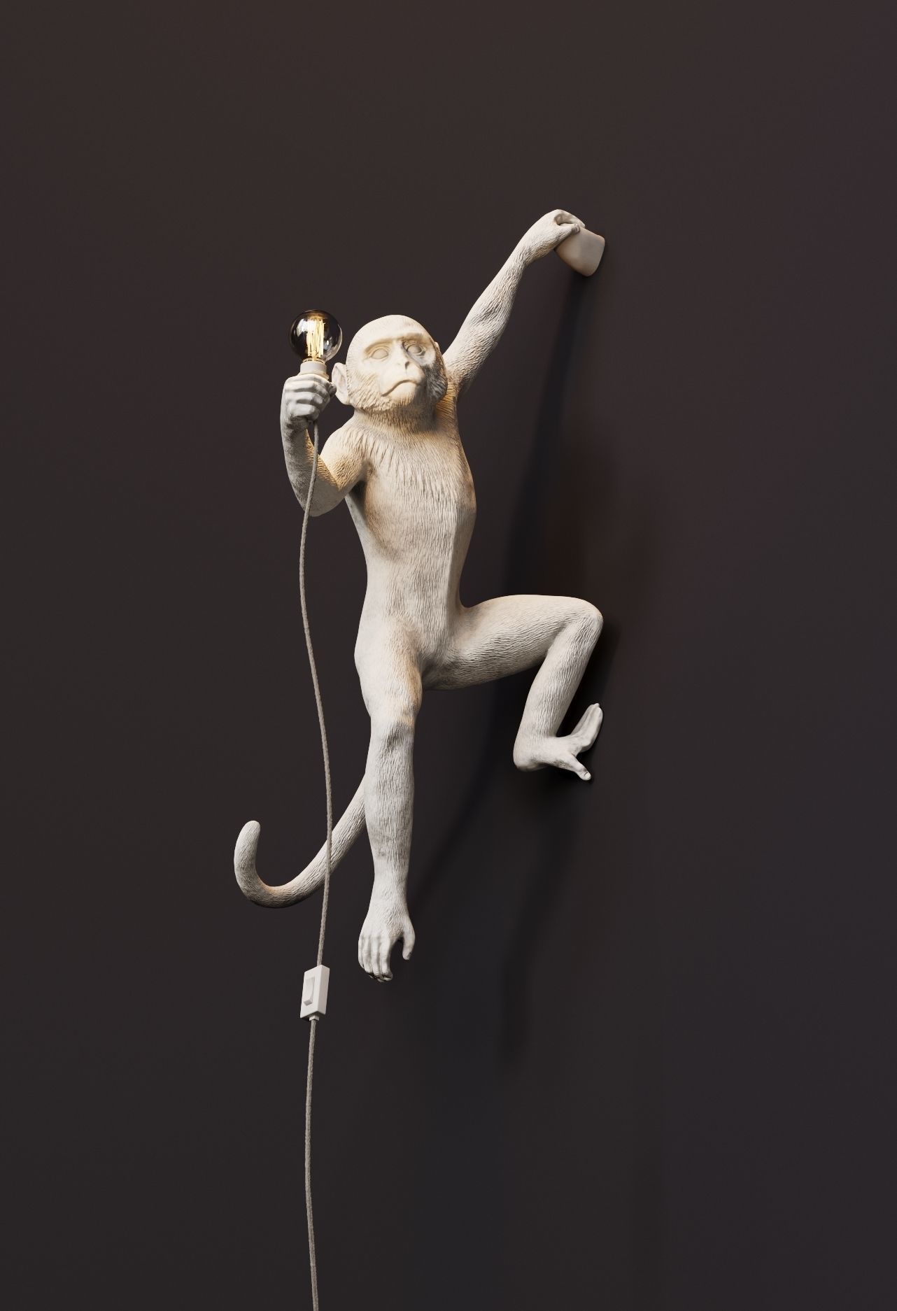The Monkey Lamp Hanging Left Version  Low and High poly Low-poly 3D model_22