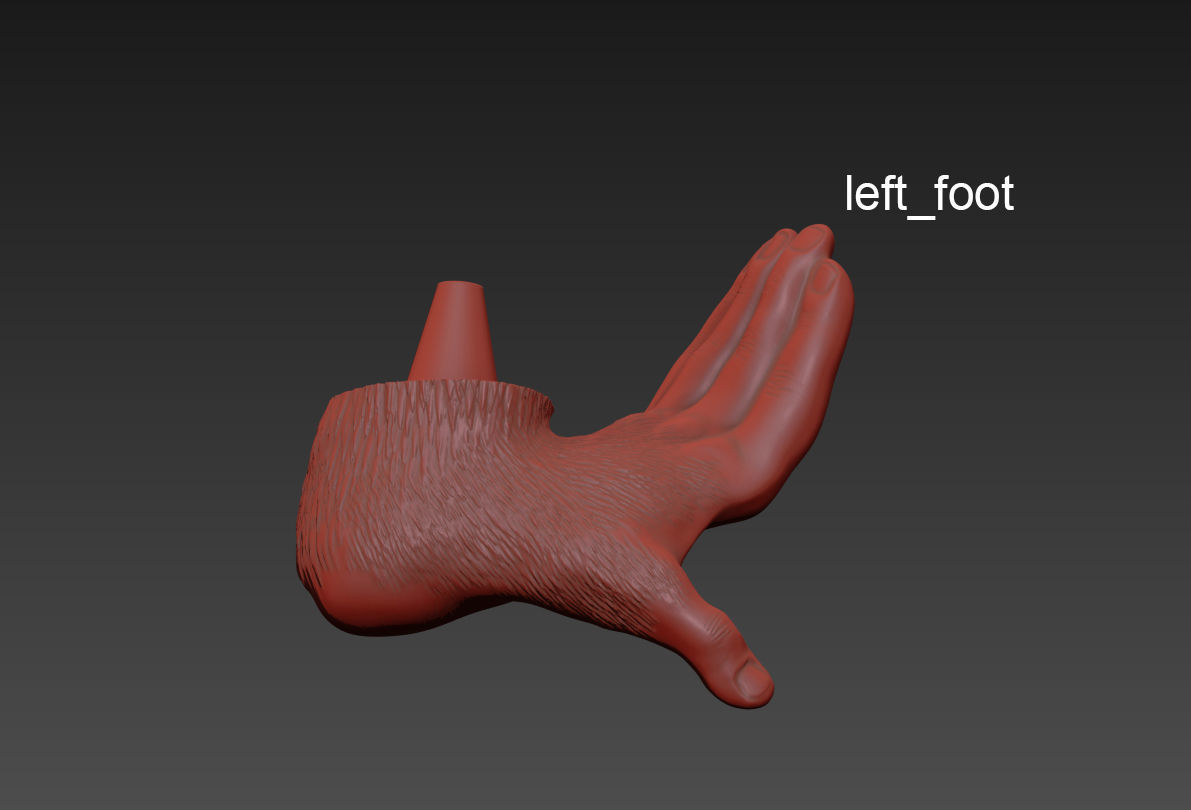 The Monkey Lamp Hanging Left Version  Low and High poly Low-poly 3D model_7