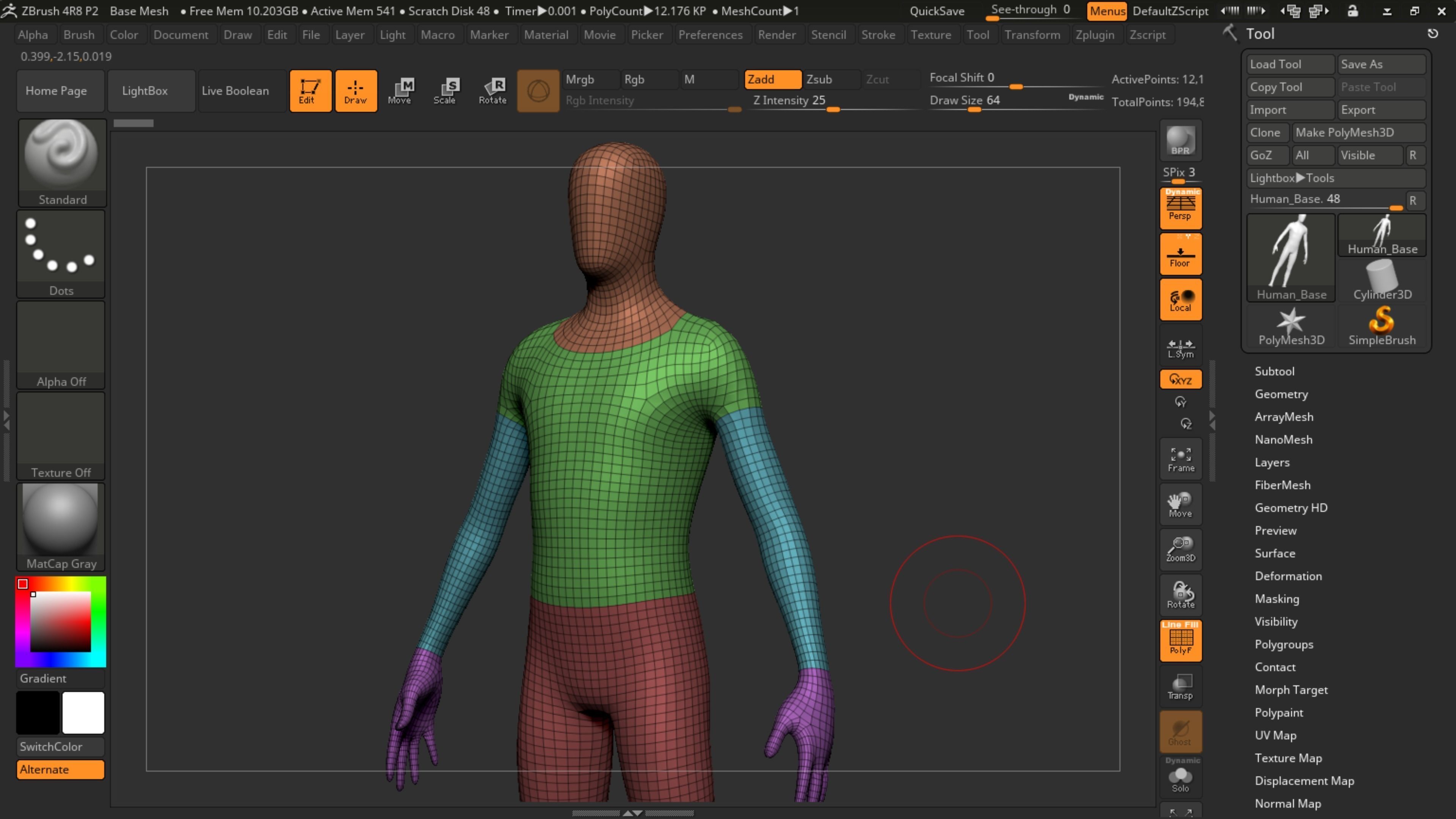 Human Base Mesh Low-poly 3D model_2