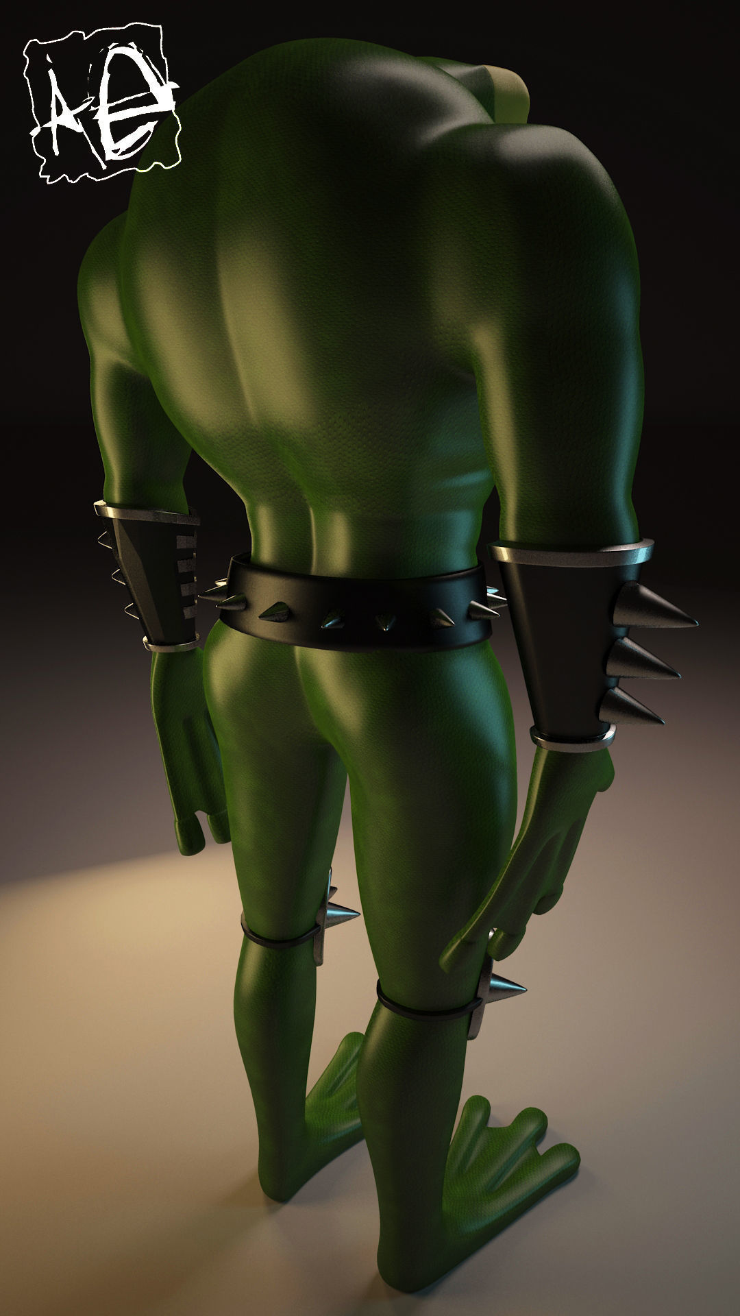 Battletoads frog 3D print model_6