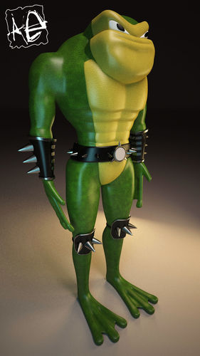 Battletoads frog 3D print model