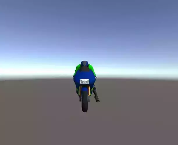 Low Poly Racing Bike With Rider-1 Low-poly 3D model