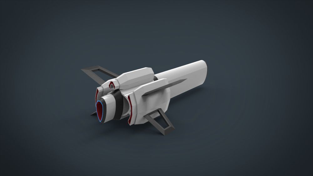 Galaxy SpaceShip Low-poly 3D model_22
