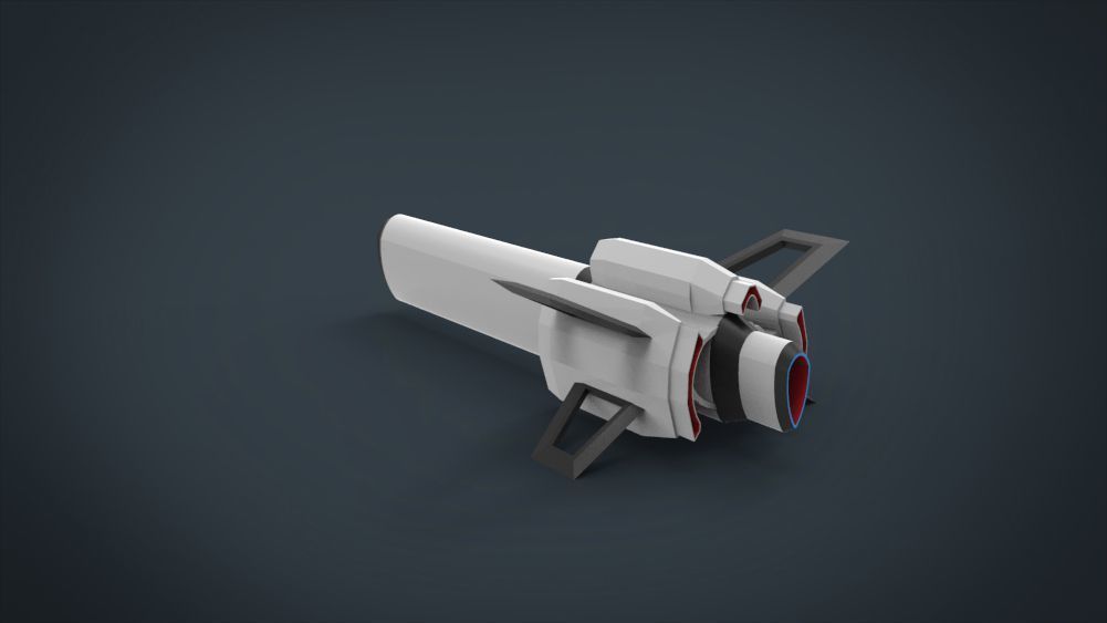 Galaxy SpaceShip Low-poly 3D model_29