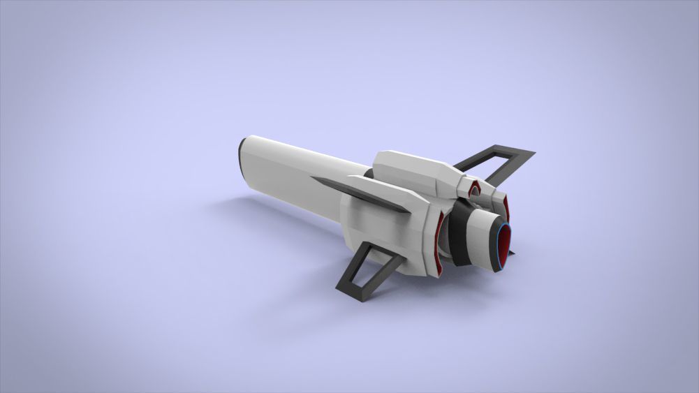 Galaxy SpaceShip Low-poly 3D model_8