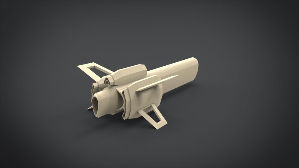 Galaxy SpaceShip Low-poly 3D model_13