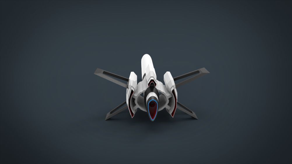 Galaxy SpaceShip Low-poly 3D model_31