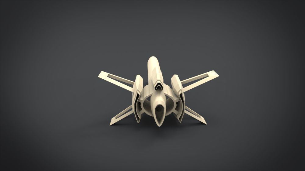 Galaxy SpaceShip Low-poly 3D model_21