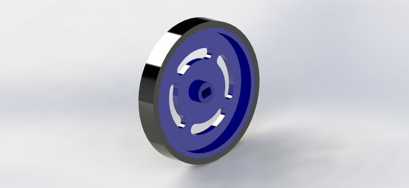 LLANTA DELGADA AZUL DE 62MM Free 3D model_2