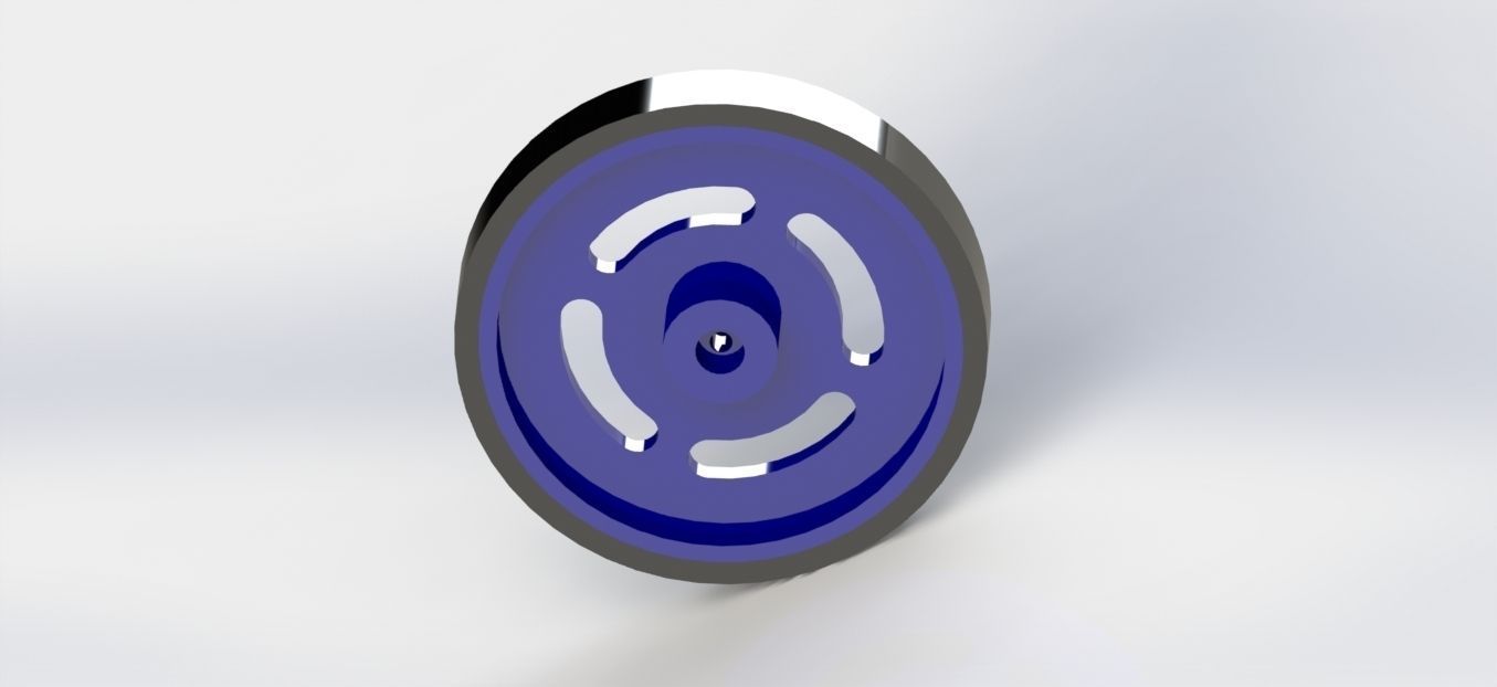 LLANTA DELGADA AZUL DE 62MM Free 3D model_3