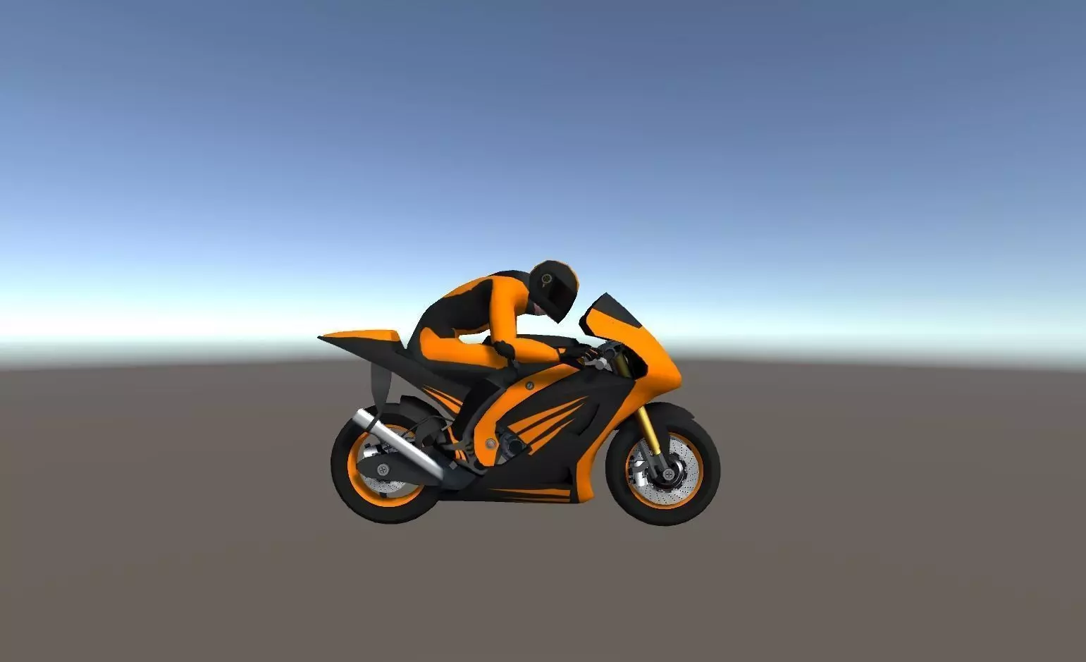 Low Poly Racing Bike With Rider-4 Low-poly 3D model