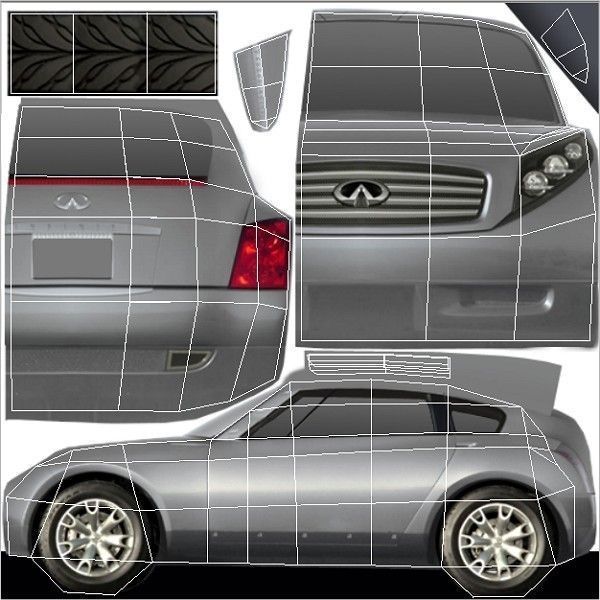 Infiniti Triant Low-poly 3D model_5