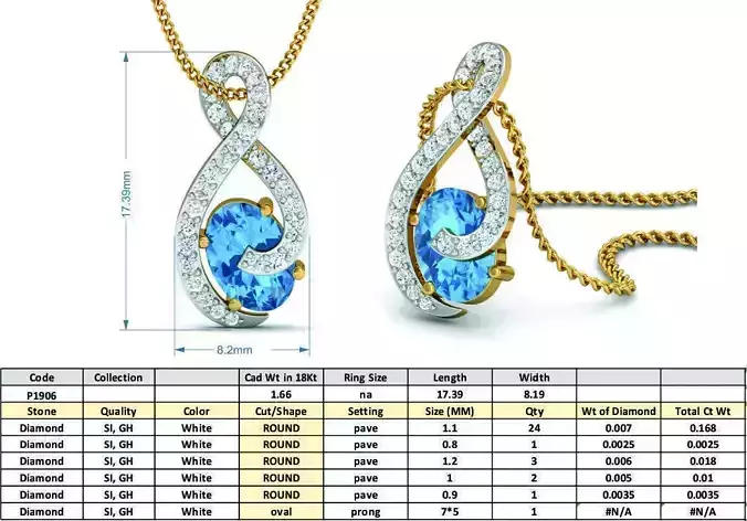 Golden Pendant With Gemstone