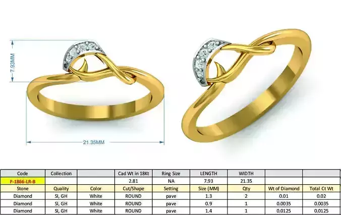Thin Golden Ring With Diamond 2