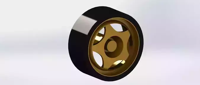 LLANTA ANCHA AMARILLA 625MM