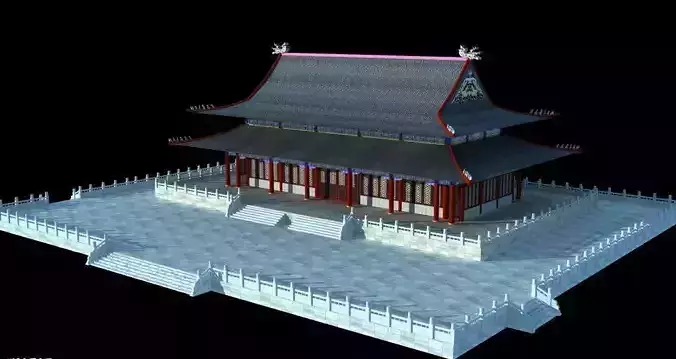 Chinese Mahavira Hall 3D model