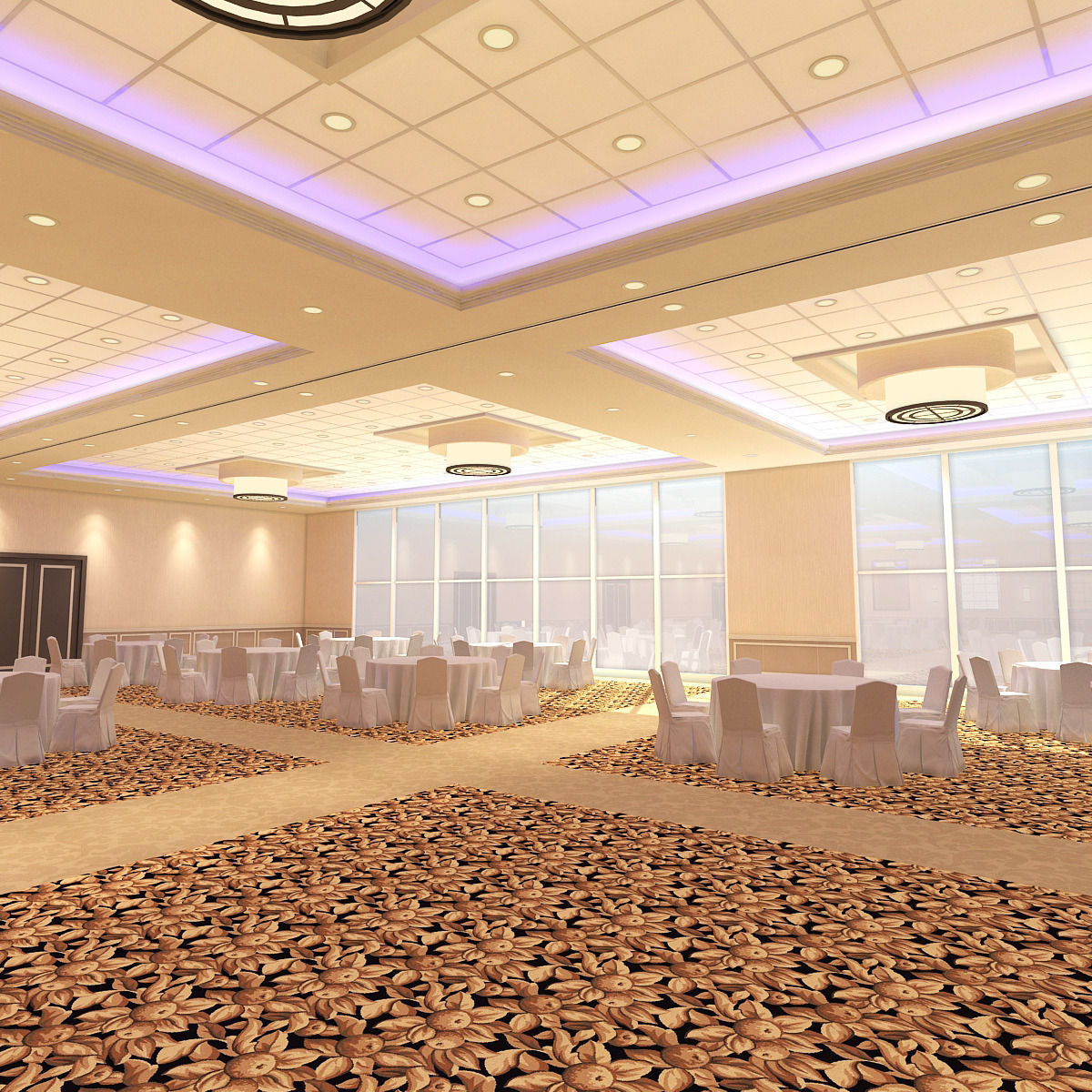 Hotel Ballroom 3D model_10