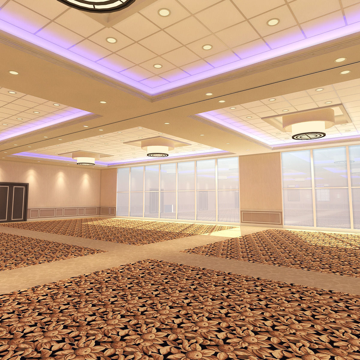 Hotel Ballroom 3D model_11