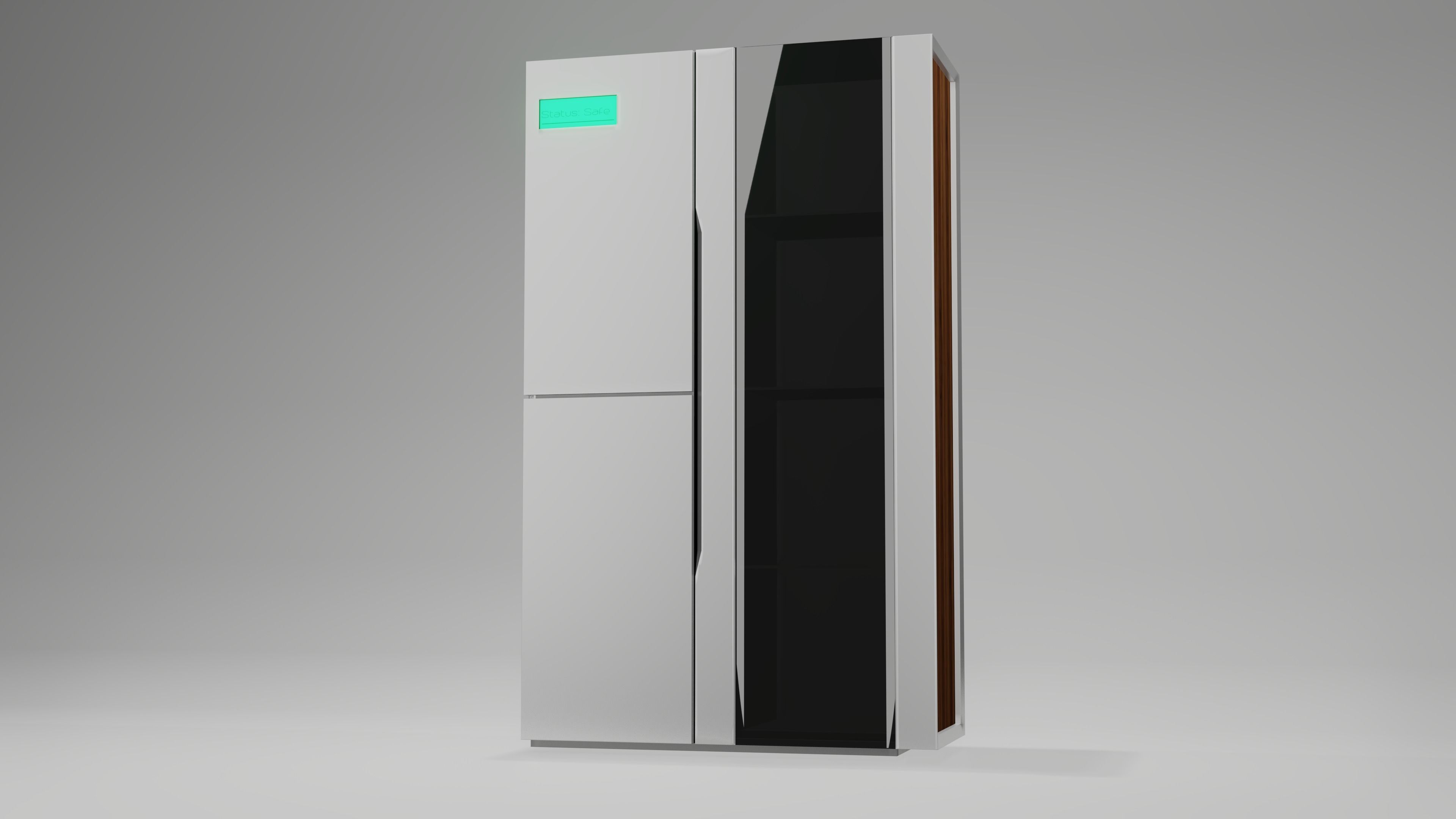 Sci-fi Cabinet Low-poly 3D model_2