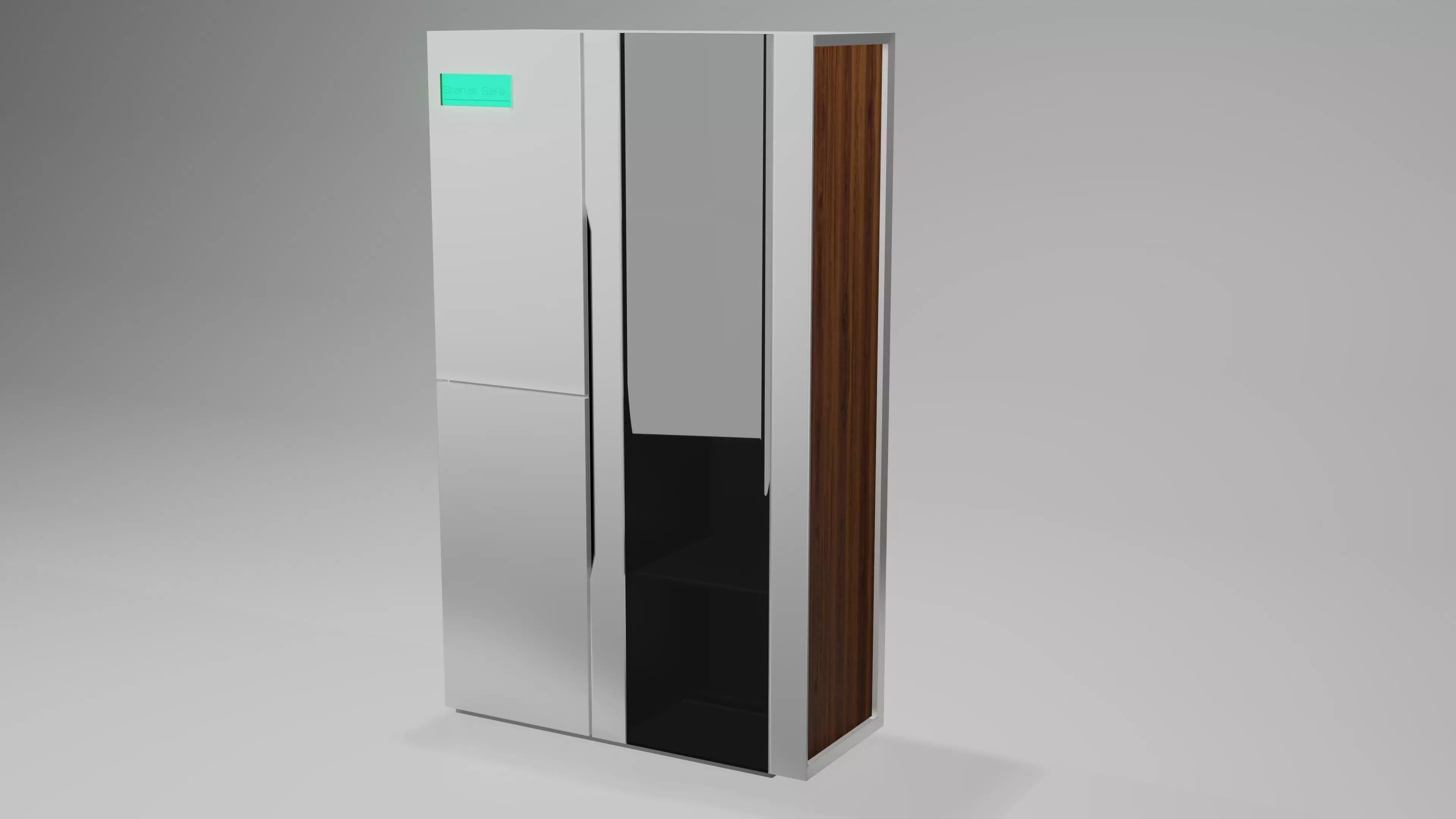Sci-fi Cabinet Low-poly 3D model_0