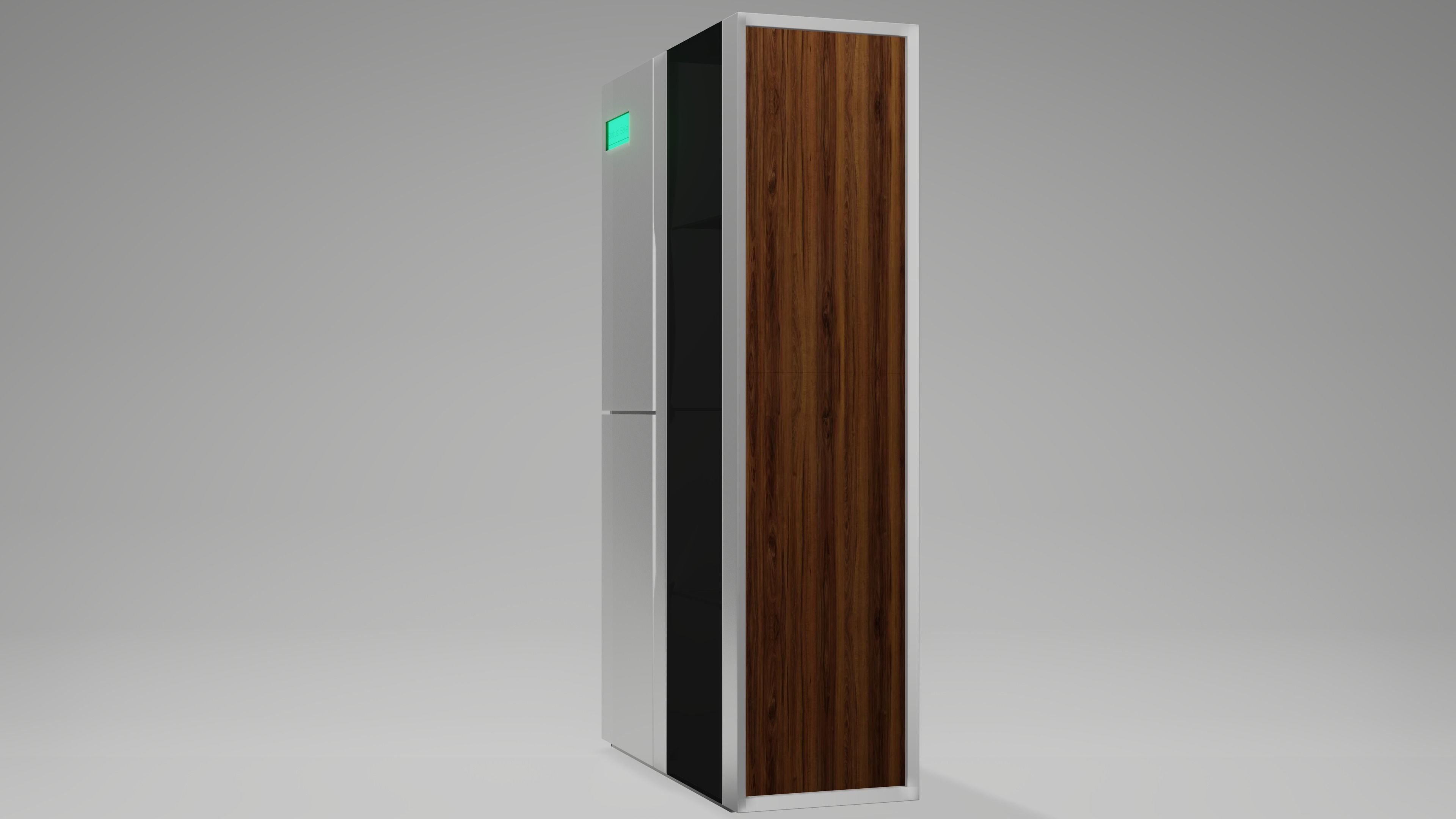 Sci-fi Cabinet Low-poly 3D model_1