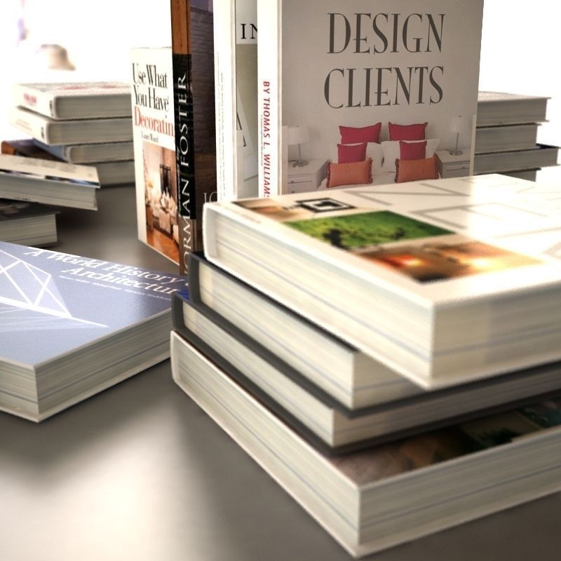 Design Books 3D model_2