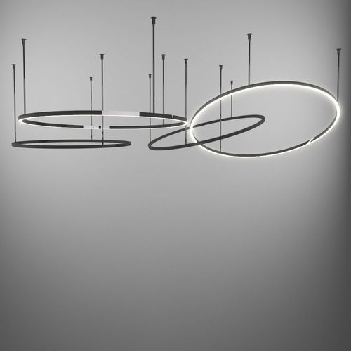 Circular Light Pendant Lamp Low-poly 3D model