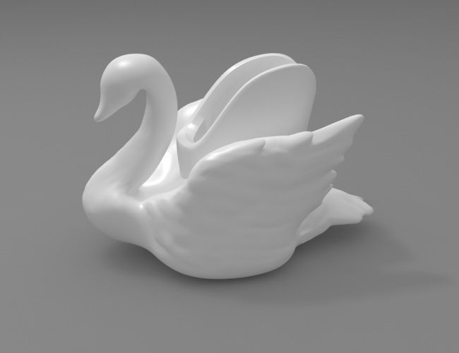 Swan Vase 3D print model_1