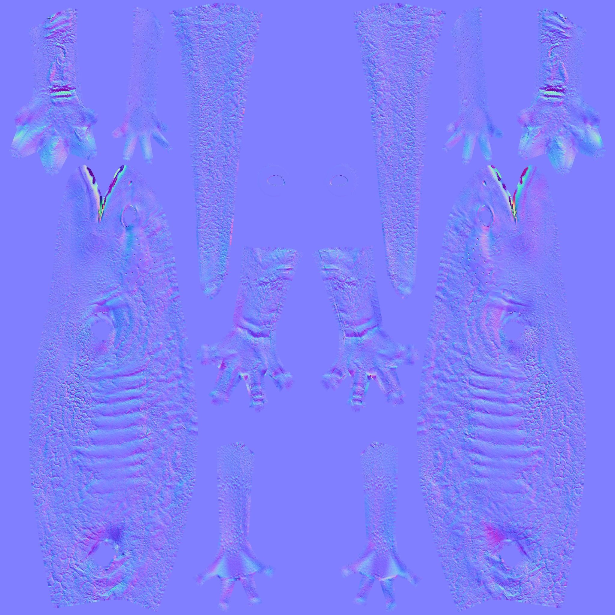 Low poly salamander lizard Low-poly 3D model_7