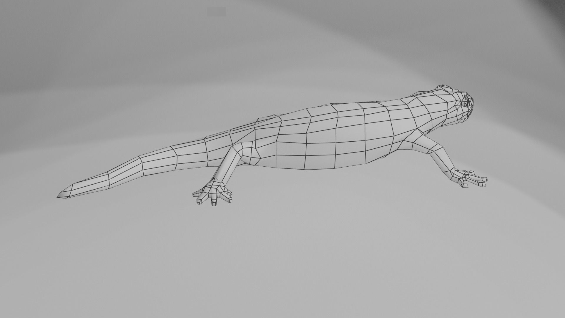 Low poly salamander lizard Low-poly 3D model_5