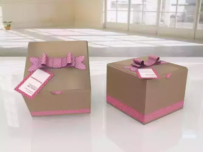 Packaging delivery box Low-poly 3D model