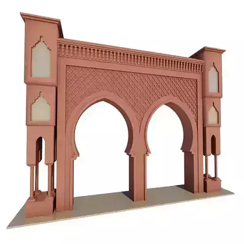 Traditional Moroccan Door Fes City 2 3D model
