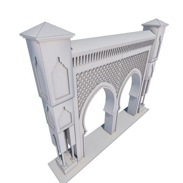 Traditional Moroccan Door Fes City 2 3D model_8