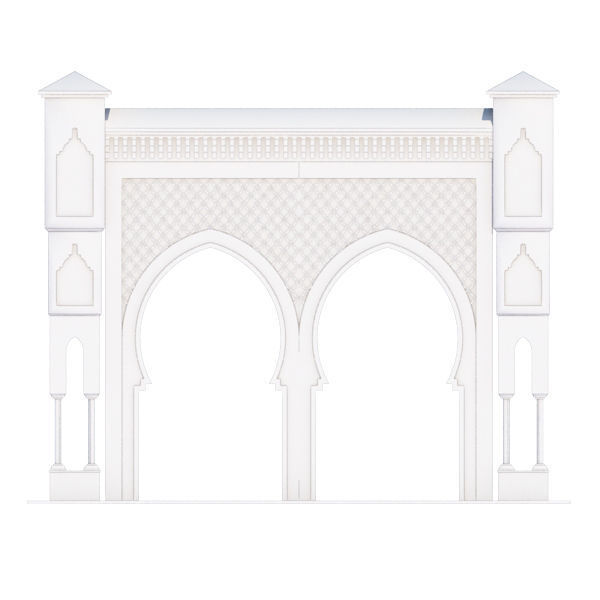 Traditional Moroccan Door Fes City 2 3D model_9